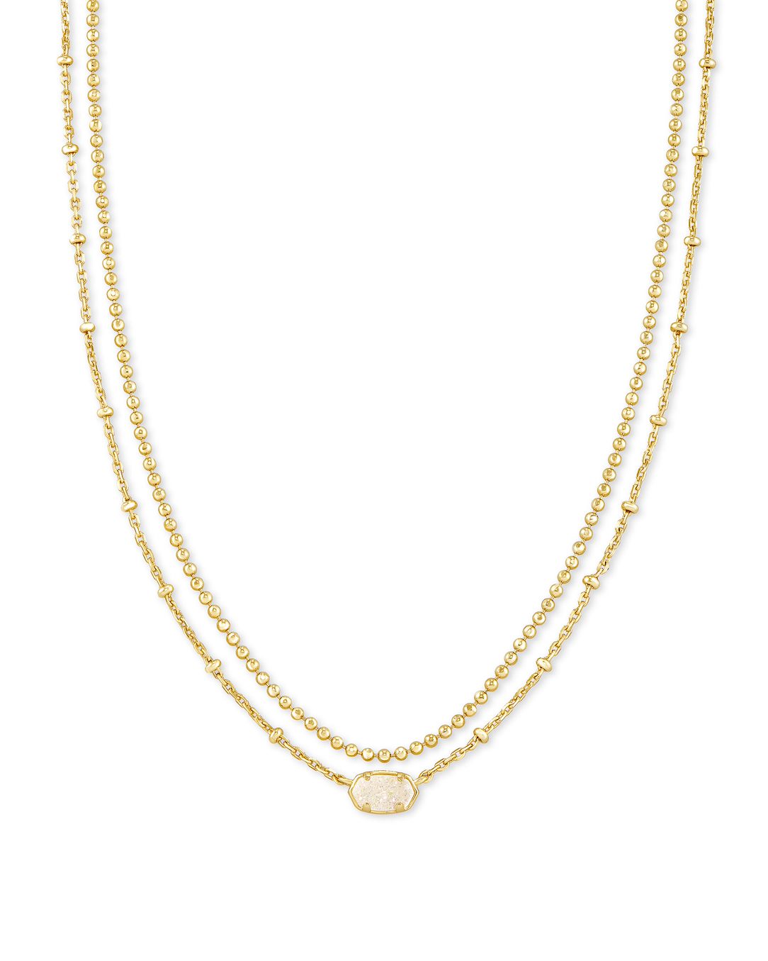 Kendra Scott Emilie Multi Strand Necklace in Gold Iridscnt