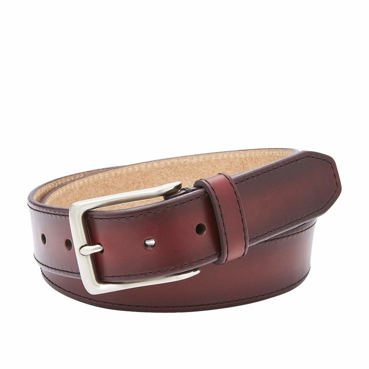 Johnston & Murphy Leather Braided Belt Men's Belts Cognac : 42