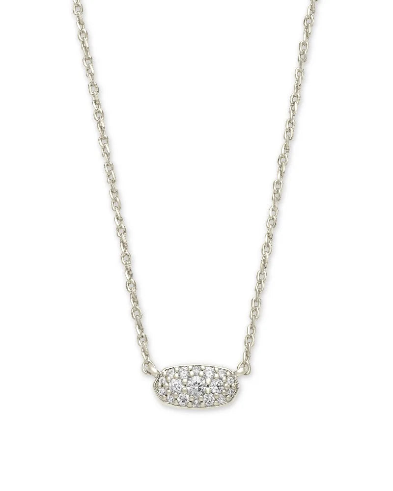Kendra Scott Grayson Crystal Necklace Silver