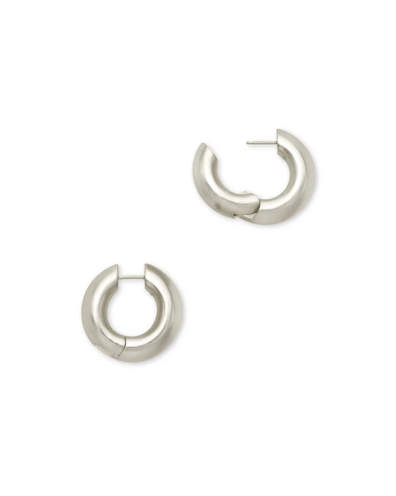 Kendra Scott Mikki Hoop Earrings in Silver